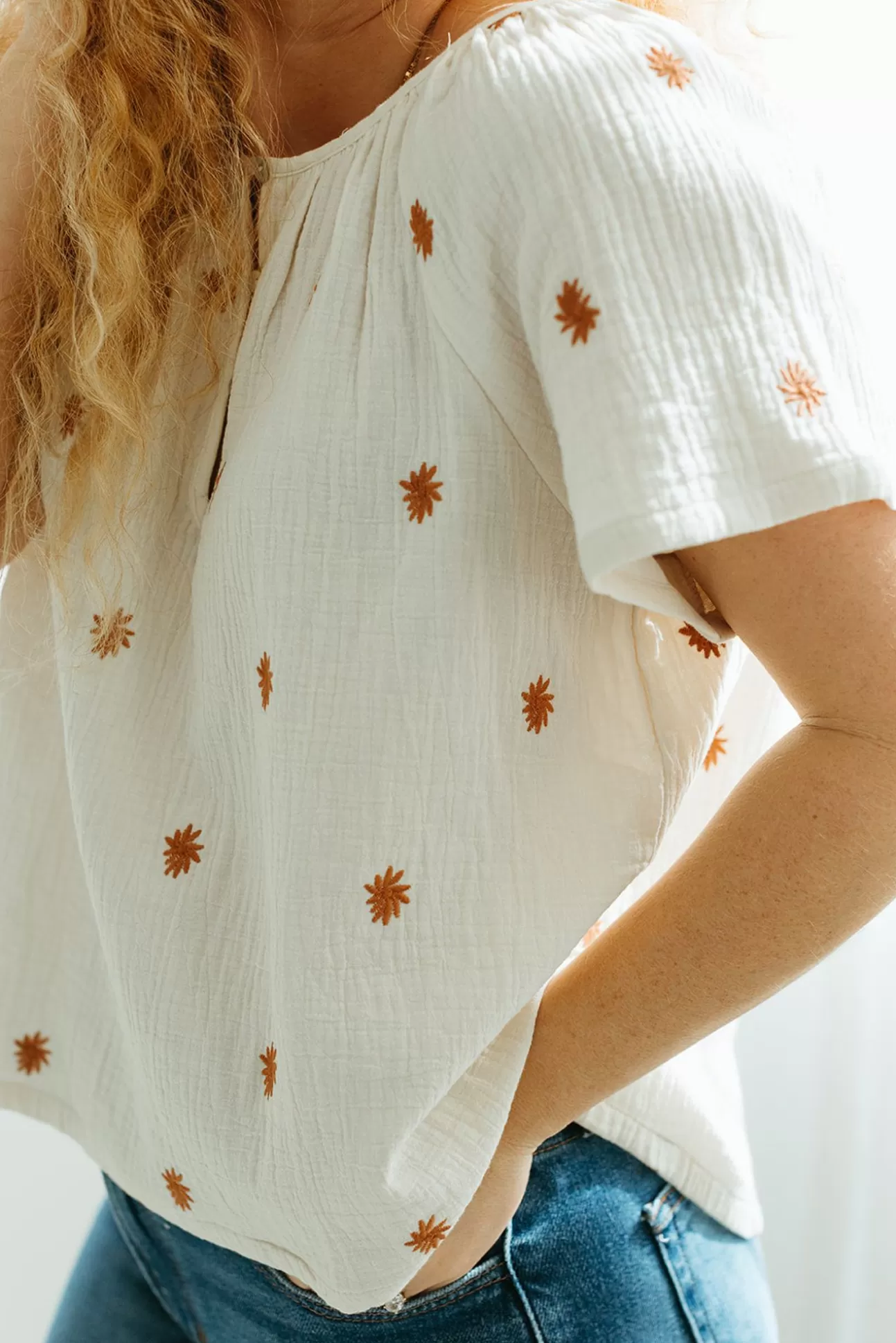 Iris Embroidered Top | August Cloth Flash Sale