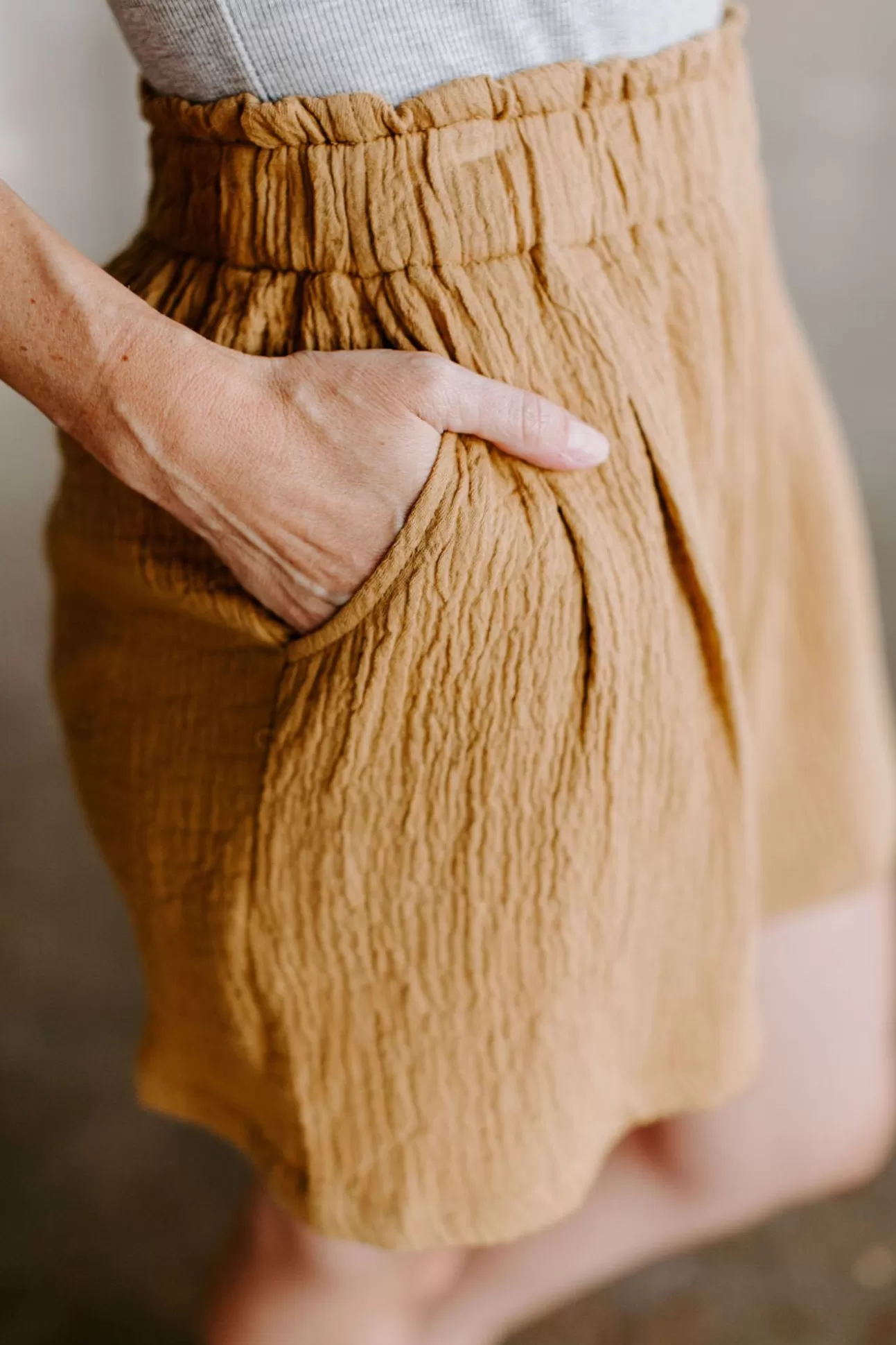 Kira Textured Shorts | August Cloth Discount