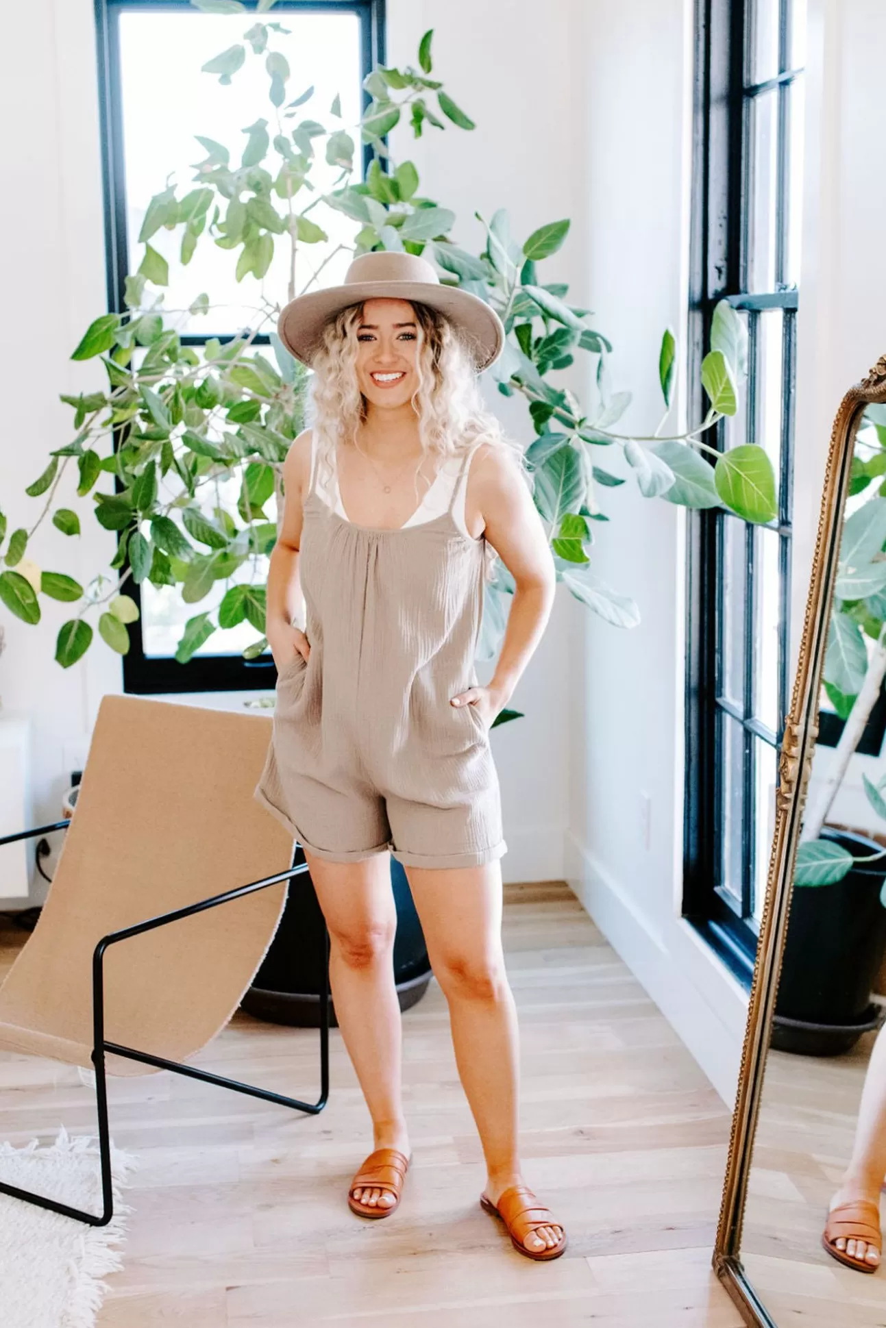 Lindley Textured Romper | August Cloth Outlet