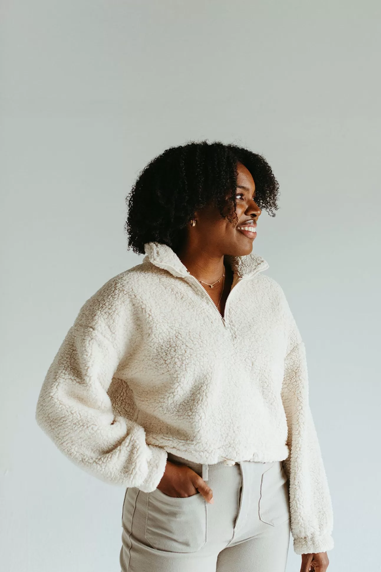 Sybil Sherpa Pullover | August Cloth Online